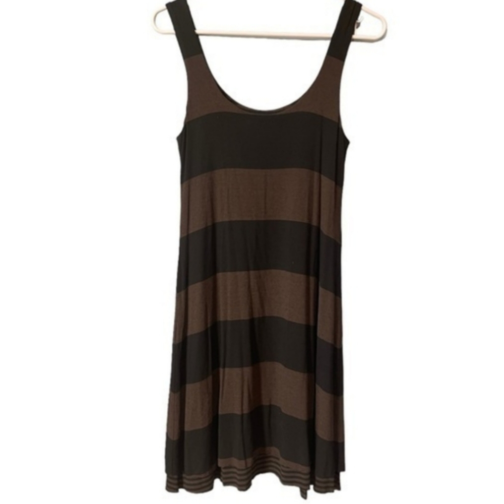 Anthropologie brown and black striped tunic/dress
